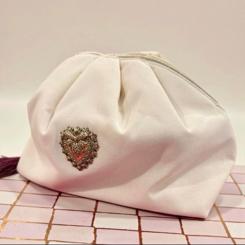 Dolce & Gabbana Devotion Limited Ivory White Evening Clutch Cosmetic Bag Pouch - Picture 3 of 6
